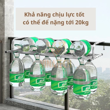Giá Phơi Đồ Ban Công INOX Thông Minh Co Rút, Tháo Lắp Đơn Giản MKS032 - Giá Để Đồ Cửa Sổ, Cây Cảnh