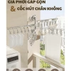 Giá Phơi Đồ Đa Năng 180° Gấp Gọn, Móc Treo Cốc Hút Chân Không Không Kẹp - 155k