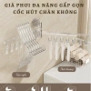 Giá Phơi Đồ Đa Năng 180° Gấp Gọn, Móc Treo Cốc Hút Chân Không Không Kẹp - 155k 5