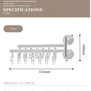 Giá Phơi Đồ Đa Năng 180° Gấp Gọn, Móc Treo Cốc Hút Chân Không Không Kẹp - 155k