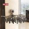 Giá phơi đồ đa năng 27 kẹp gập gọn, treo tường hút chân không, tiện lợi phơi đồ lót vớ khăn - Giá chỉ 75.000 VND 9