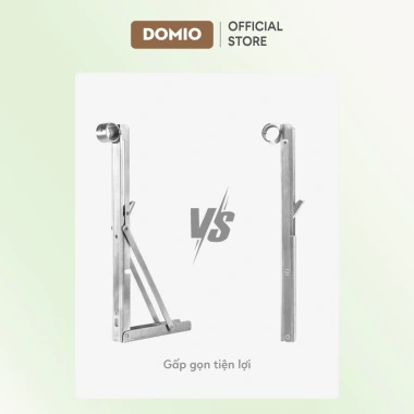 Giá phơi đồ gắn lan can gấp gọn DOMIO L001 - Tiết kiệm không gian, lắp tường nhanh, giá 298.056₫ 8