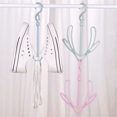 Giá phơi giày chống gió - Treo giày, quần áo, móc đôi sáng tạo, chỉ 5.950đ