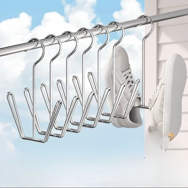 Giá phơi giày inox cho ban công ký túc xá, móc treo quần áo chống gió siêu tiện lợi 88.509 3 Giá phơi giày inox cho ban công ký túc xá, móc treo quần áo chống gió siêu tiện lợi 88.509 3