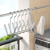 Giá phơi giày inox cho ban công ký túc xá, móc treo quần áo chống gió siêu tiện lợi 88.509 6