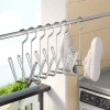Giá phơi giày inox cho ban công ký túc xá, móc treo quần áo chống gió, tiện lợi
