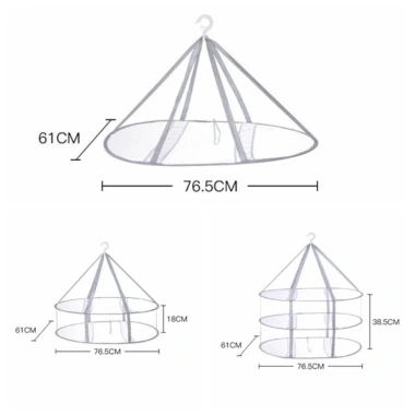 Giá phơi HCHC đa năng, giỏ lưới gấp chống biến dạng, giá treo – 77.440₫