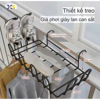 Giá Phơi Khô Giày HAOYANGQI - Tiện Dụng Ban Công, Cửa Sổ, Ký Túc Xá, 59.000 VND 5