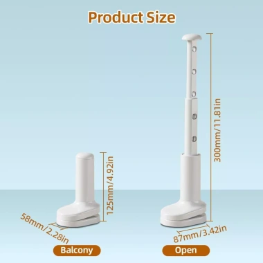 Giá phơi quần áo du lịch 2 gói mini 5 lỗ, treo tường bền bỉ - chỉ 77.836đ 2