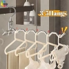 Giá phơi quần áo gấp di động 1/2/3 - Móc treo áo thép không gỉ không đục lỗ, tiết kiệm không gian