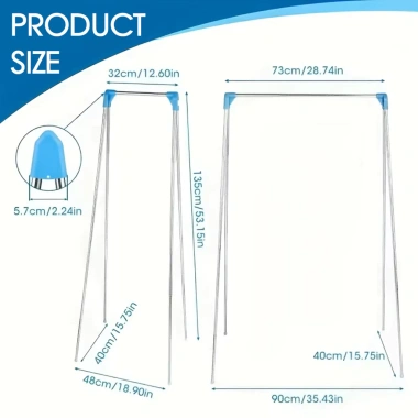 Giá phơi quần áo gập gọn di động, treo đồ giặt tự do cho áo len, khăn trẻ em