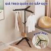 Giá Phơi Quần Áo Gấp Gọn Di Động Xoay 360 - Thép Chống Gỉ, Dùng Cho Ban Công và Phòng Ngủ