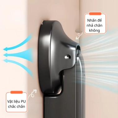 Giá phơi quần áo gấp gọn gắn tường - Giàn phơi hút chân không không khoan đục, 85.000₫