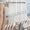 Giá phơi quần áo gập lại đa chức năng FannGo – Móc treo 7 lỗ di động cho khách sạn, ký túc xá – 138.930₫ 2