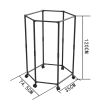 Giá phơi quần áo lục giác di động đa chức năng, treo mũ áo, dùng ban công, chỉ 150.000₫ 7