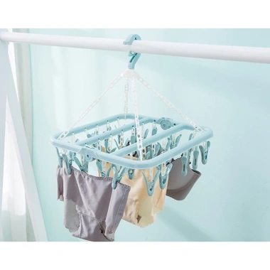 Giá phơi quần áo nhựa 32 móc kẹp - Độ bền cao, Giá rẻ 31.860₫, Giảm giá mạnh 2