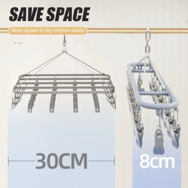 Giá phơi tất 18 kẹp thép không gỉ - móc treo sấy nhỏ giọt, giảm còn 65.000₫ 5 Giá phơi tất 18 kẹp thép không gỉ - móc treo sấy nhỏ giọt, giảm còn 65.000₫ 5