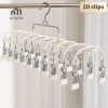 Giá phơi tất thép không gỉ 20 kẹp đa năng sấy tất, đồ lót, quần áo trên ban công 9