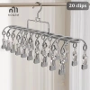 Giá phơi tất thép không gỉ 20 kẹp đa năng sấy tất, đồ lót, quần áo trên ban công 10