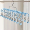 Giá phơi tất thép không gỉ 20 kẹp - Thiết kế mới, đa chức năng sấy tất, đồ lót, quần áo trên ban công 4