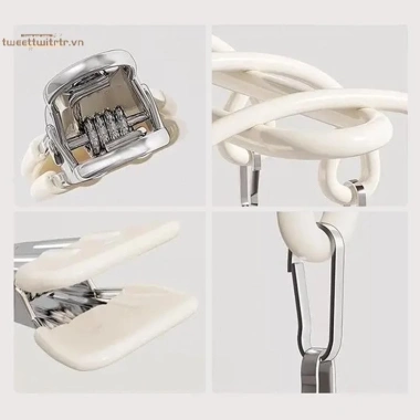Giá phơi tất thép không gỉ 20 kẹp - Thiết kế mới, đa chức năng sấy tất, đồ lót, quần áo trên ban công