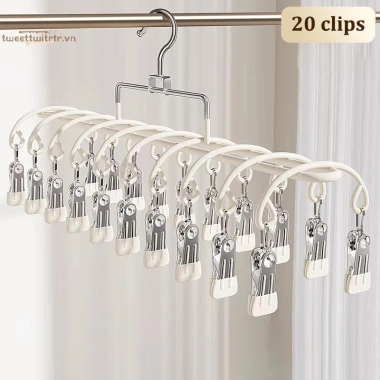 Giá phơi tất thép không gỉ 20 kẹp - Thiết kế mới, đa chức năng sấy tất, đồ lót, quần áo trên ban công 9 Giá phơi tất thép không gỉ 20 kẹp - Thiết kế mới, đa chức năng sấy tất, đồ lót, quần áo trên ban công 9