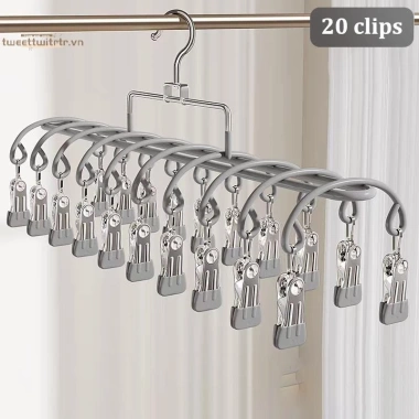 Giá phơi tất thép không gỉ 20 kẹp - Thiết kế mới, đa chức năng sấy tất, đồ lót, quần áo trên ban công 10 Giá phơi tất thép không gỉ 20 kẹp - Thiết kế mới, đa chức năng sấy tất, đồ lót, quần áo trên ban công 10
