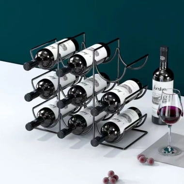Giá rượu vang đỏ gia đình, tủ đựng nhiều chai, thiết kế hiện đại, giá 227k