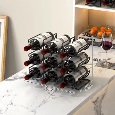 Giá rượu vang đỏ gia đình, tủ đựng nhiều chai, thiết kế hiện đại, giá 227k
