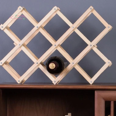 Giá rượu vang đỏ gỗ retro - Tủ trưng bày phòng khách sáng tạo, giá ưu đãi 104.830 VND