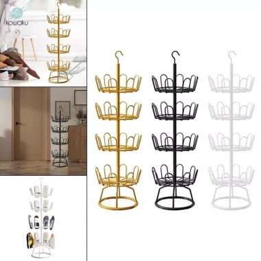 Giá sắp xếp giày tròn 4 tầng - Tiết kiệm không gian phòng giặt trong nhà, 242.000₫