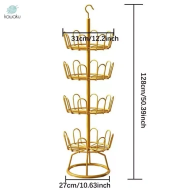 Giá sắp xếp giày tròn 4 tầng - Tiết kiệm không gian phòng giặt trong nhà, 242.000₫