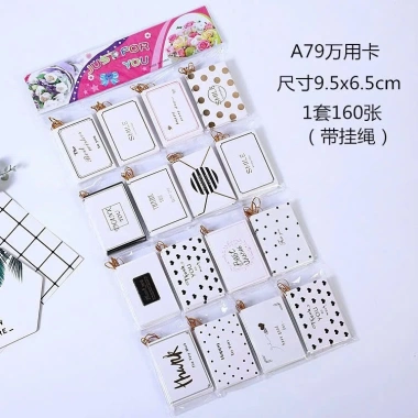 Giá sỉ 1 vỉ 160 tấm thiệp chúc mừng mini trái tim có dây treo - Giá chỉ 69.950₫