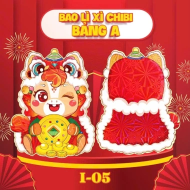 Giá sỉ 1.000 Bao Lì Xì Chibi 2.026 phản quang - 100 mẫu hoạt hình, chỉ 145.000đ