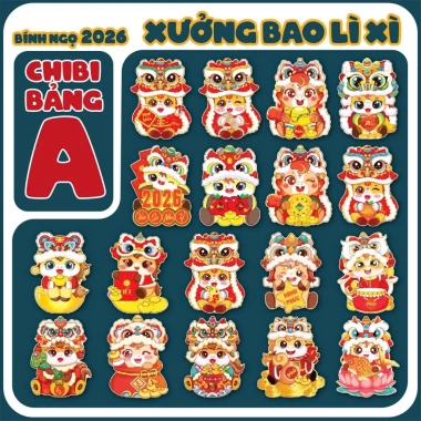 Giá sỉ 1.000 Bao Lì Xì Chibi 2.026 phản quang - 100 mẫu hoạt hình, chỉ 145.000đ 8 Giá sỉ 1.000 Bao Lì Xì Chibi 2.026 phản quang - 100 mẫu hoạt hình, chỉ 145.000đ 8