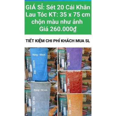 Giá Sỉ 20 Set Khăn Lau Đa Năng Kẹp 5 Cái - Chất Dày, Siêu Thấm Nước, Giá 244k