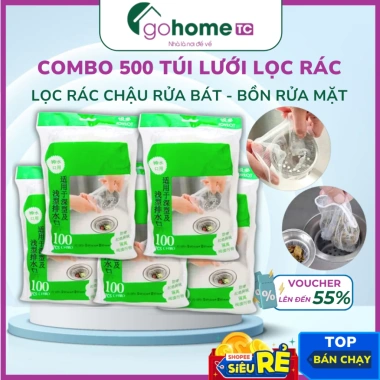 GIA SỈ Combo 10 Gói 950 Túi Lưới Lọc Rác Bồn Rửa Chén Bát Chống Tắc Nghẽn - Hàng Có Chun 4