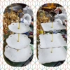 Giá sỉ khay kệ 3 tầng sứ trắng hoa văn đẹp - Đồ decor Tết sang trọng