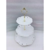 Giá sỉ khay kệ 3 tầng sứ trắng hoa văn đẹp - Đồ decor Tết sang trọng 4