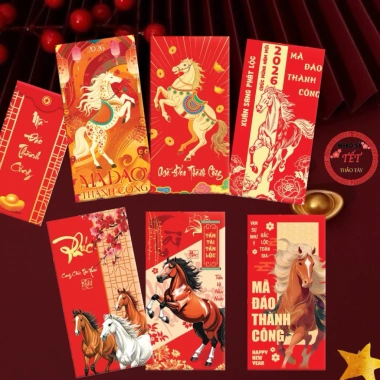 Giá Sỉ Lì Xì Tết 2.026 100 Bao Mẫu Mới Chất Đẹp Đóng Túi Sẵn Chỉ 10.000 VND