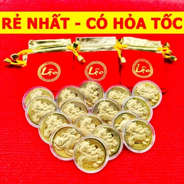 Giá Sỉ Tết 2.026 Xu Lá Vàng Ngựa Thần Tài May Mắn và Túi Gấm Phúc Lộc 5.298₫