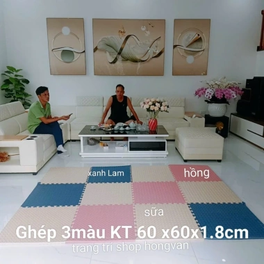 Giá sỉ thảm xốp trải sàn ghép vân khế 2 mặt - Thùng 24 tấm chỉ 935.000₫