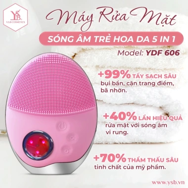 Giá sốc Máy rửa mặt YDF 606 Sóng âm - Sạch sâu, đẩy tinh chất, sạc không dây, chỉ 99.000đ, giá gốc 379k 7