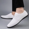 Giá thấp nhất Giày lười nam size 38-47 da mềm chống trượt công sở đen cổ điển Doug Boat