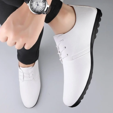 Giá thấp nhất Giày lười nam size 38-47 da mềm chống trượt công sở đen cổ điển Doug Boat 5