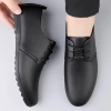 Giá thấp nhất Giày lười nam size 38-47 da mềm chống trượt công sở đen cổ điển Doug Boat 6