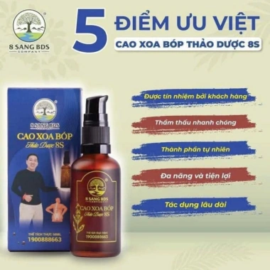 Giá Tốt 4 Chai Cao Xoa Bóp Thảo Dược 8 Sang và Giảm Đau Nhức Xương Khớp 50ml 2 Giá Tốt 4 Chai Cao Xoa Bóp Thảo Dược 8 Sang và Giảm Đau Nhức Xương Khớp 50ml 2