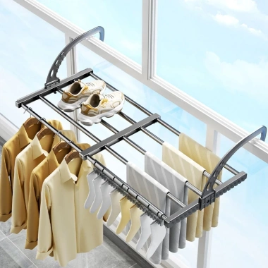 Giá Treo Ban Công Kéo Rút Thông Minh MKS032 – Kệ Gấp Gọn Đỡ Cây & Phơi Đồ