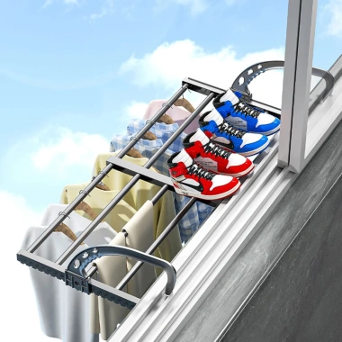 Giá Treo Ban Công Kéo Rút Thông Minh MKS032 – Kệ Gấp Gọn Đỡ Cây & Phơi Đồ
