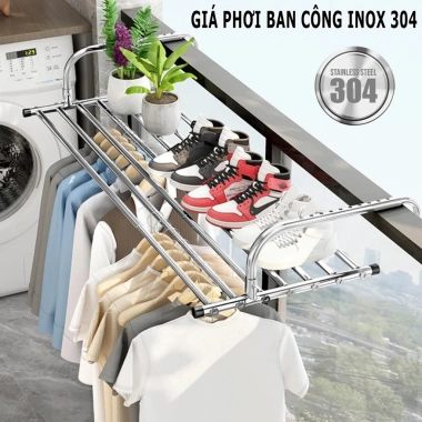 Giá Treo Ban Công Kéo Rút Thông Minh MKS032 – Kệ Gấp Gọn Đỡ Cây & Phơi Đồ